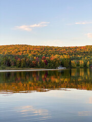 autumn landscape with lake