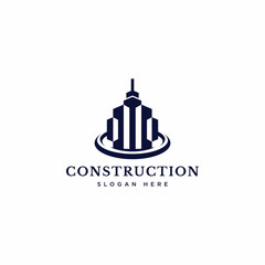 building construction logo design vector