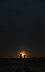Moonrise in Sahara.