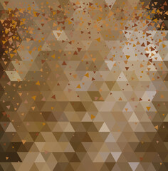 Vector Abstract golden triangle pattern background. No transparent.