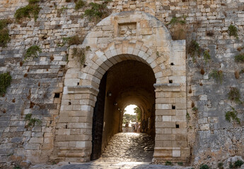 Entrance of the Venetian fortress of Rethymnon, Crete, Greece