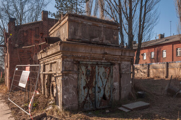 Old abandoned Victorian power plant in the center of Poland 