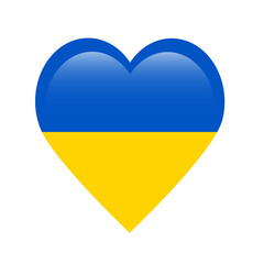 Ukraine flag icons in the shape of heart .Support Ukraine.Save Ukraine.Stop War.Pray for Ukraine.