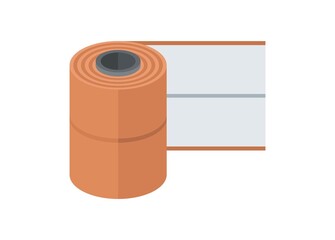 Rolled elastic adhesive bandage. Simple flat illustration.