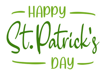 Happy St. Patrick's Day. Vector illustration. Isolated on white background
