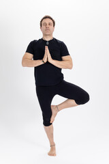 acroyoga in white background