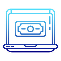 laptop and money dollar