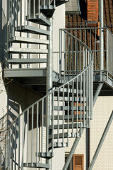 Stählerne Wendeltreppe