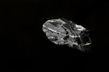Macro Close up image of raw material Manganese Ore rock isolated