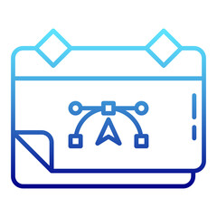 calendar and vector curve