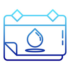 calendar and waterdrop