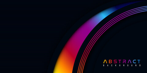 Luxury dark blue abstract background with bright color element