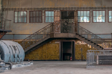 Old abandoned Victorian power plant in the center of Poland 