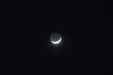 월령 3일 초승달의 지구조 현상