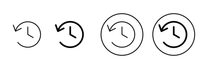 History icons set. recent event history sign and symbol