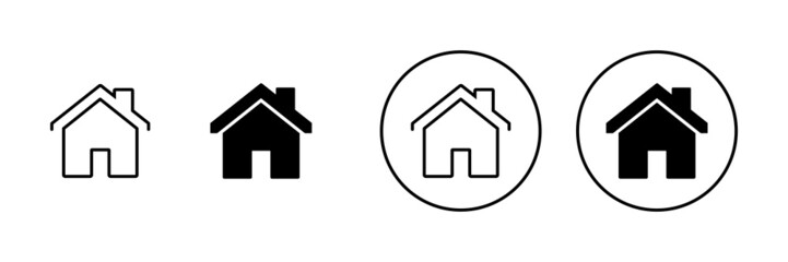 House icons set. Home sign and symbol