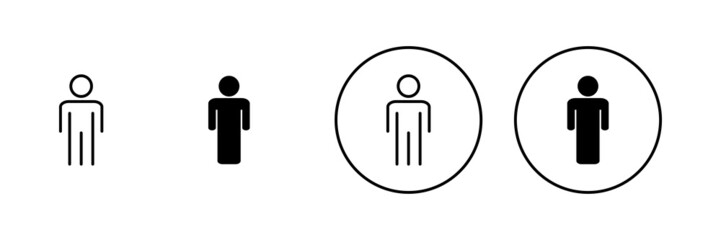 Man icons set. male sign and symbol. human symbol