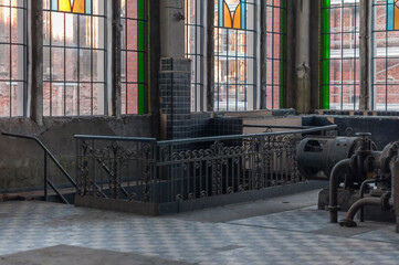 Old abandoned Victorian power plant in the center of Poland 