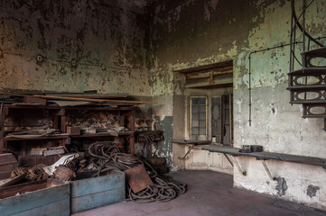 Old abandoned Victorian power plant in the center of Poland 