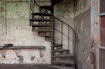 Old abandoned Victorian power plant in the center of Poland 