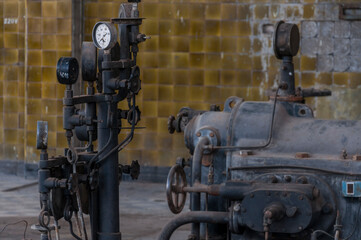 Old abandoned Victorian power plant in the center of Poland 