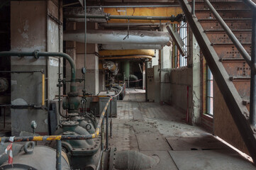 Old abandoned Victorian power plant in the center of Poland 
