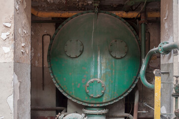 Old abandoned Victorian power plant in the center of Poland 
