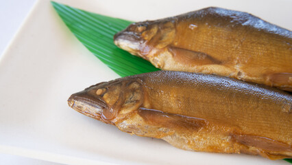 日本の料理｜鮎の甘露煮 ”Food which has been sweetened and boiled””Japanese Ayu