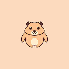 Cute Bear Mascot Logo Design