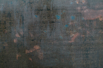 Rusty grunge dark metal wall texture background. Black wallpaper. Industrial metal. 
