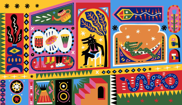 Colorful Brazilian Mural Art