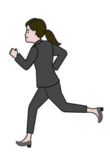 キャリアをイメージさせる走る人のイラスト