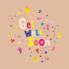 Get well soon greeting card