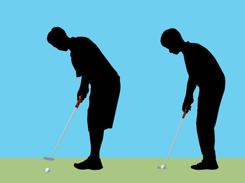 Golf Players on illustration graphic vector
