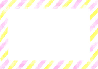 水彩で描いたエアメールのフレーム