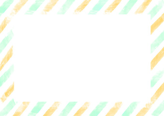 水彩で描いたエアメールのフレーム