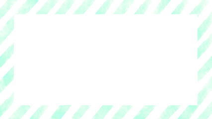 水彩で描いたエアメールのフレーム