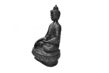 buddha statue isolated on black