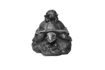 statue of a Turtle riding another turtle