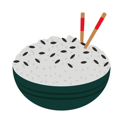 japanese rice on bowl