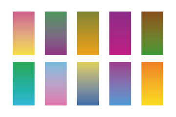 Set of colorful gradient cover background