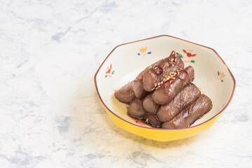 コンニャクのピリ辛炒め