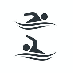 swimming icon collections, vector art.