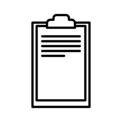 Flat tablet for writing for paper design. Clipboard, checklist, document symbol. Vector illustration. stock image. 