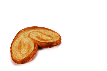 ears traditional mexican sweet bread, isolated on white background with space for text