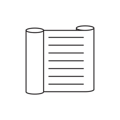 Retro scroll document, great design for any purposes. Drawing engraving. Vector illustration. stock image. 