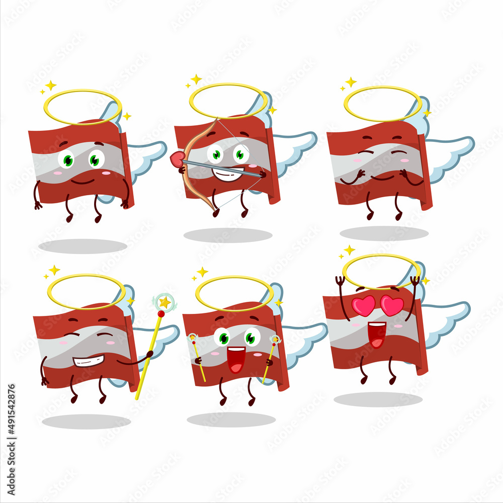 Canvas Prints austria flag cartoon designs as a cute angel character