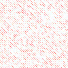 Abstract fashion monochrome polka dots background. Black and red seamless pattern with textured circles. Template design for invitation, poster, card, flyer, banner, textile, fabric. Halftone card