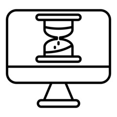 hour glass and computer monitor gamer