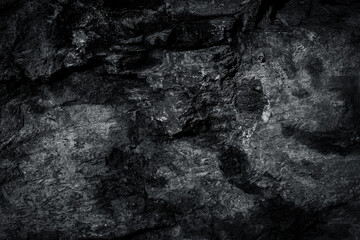Back rock wall texture with natural patterns on background